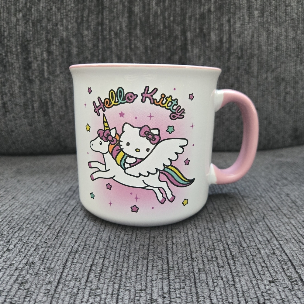 Hello Kitty Sanrio 20oz Glitter Accent Unicorn Mug